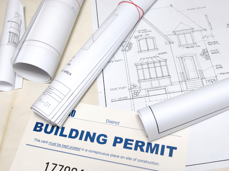 Building permit that is required for a construction project