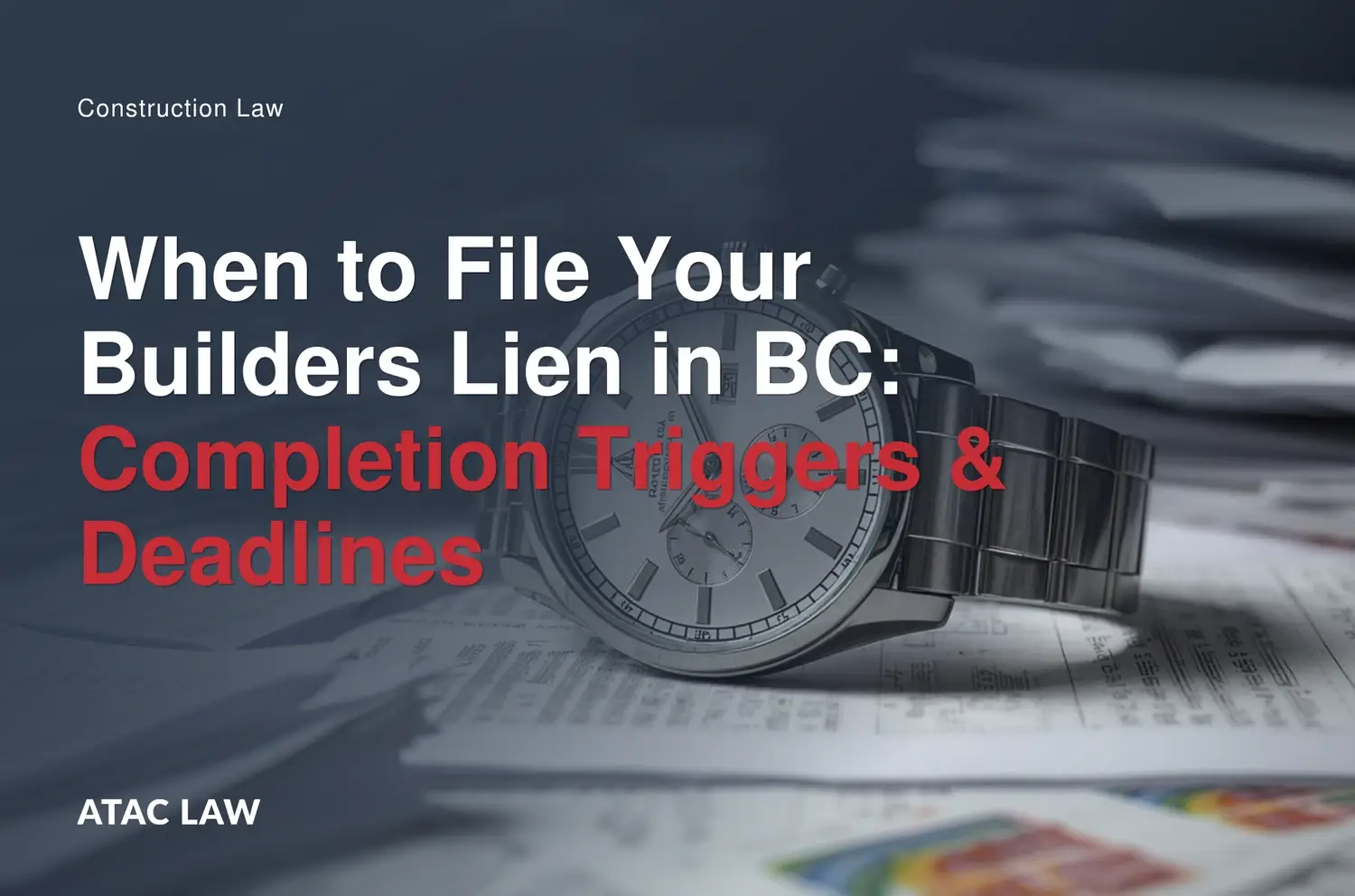 deadlines to file a builders lien in BC