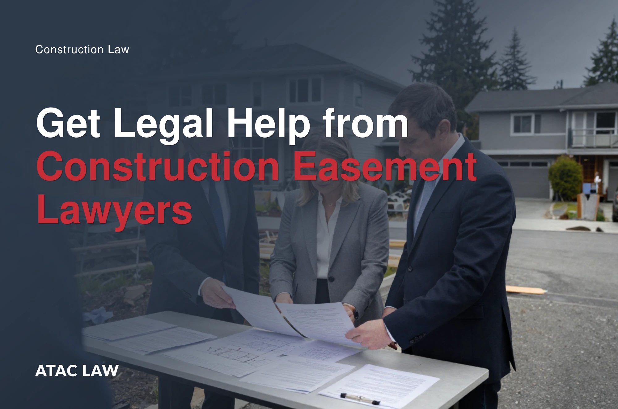 property owner getting support from from construction easement lawyers