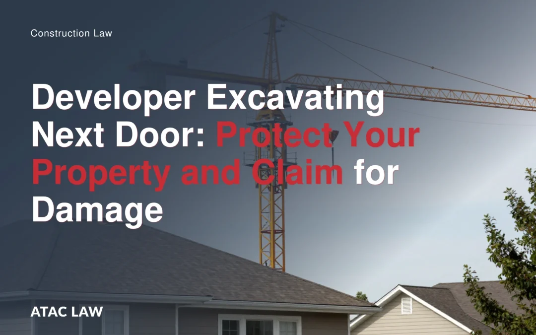 Developer Excavating Next Door: How to Protect Your Property and Claim for Damage
